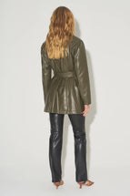 Hansen & Gretel Lenny Leather Jacket Moss