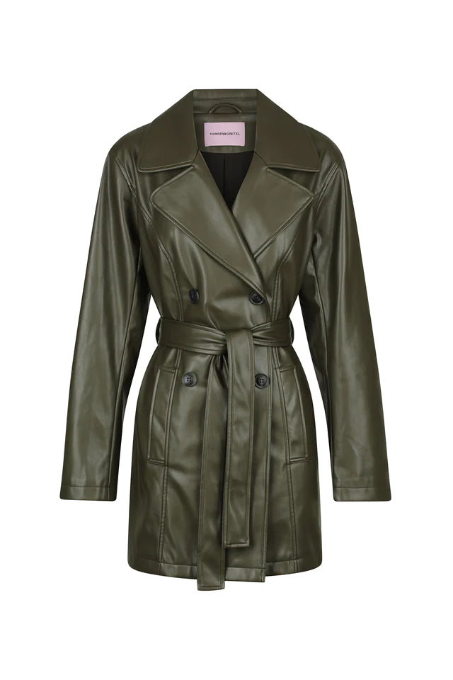 Hansen & Gretel Lenny Leather Jacket Moss