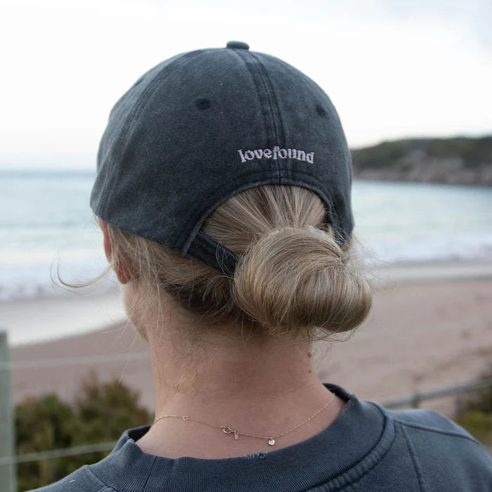 Lovefound Slogan Cap Giddy Up Washed Black