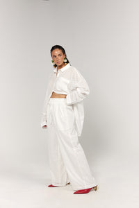 La Bohème Girls Leilani Maxi Blossom Embroidery White