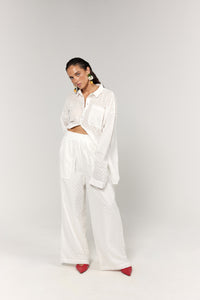 La Bohème Girls Leilani Maxi Blossom Embroidery White