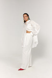 La Bohème Girls Leilani Maxi Blossom Embroidery White