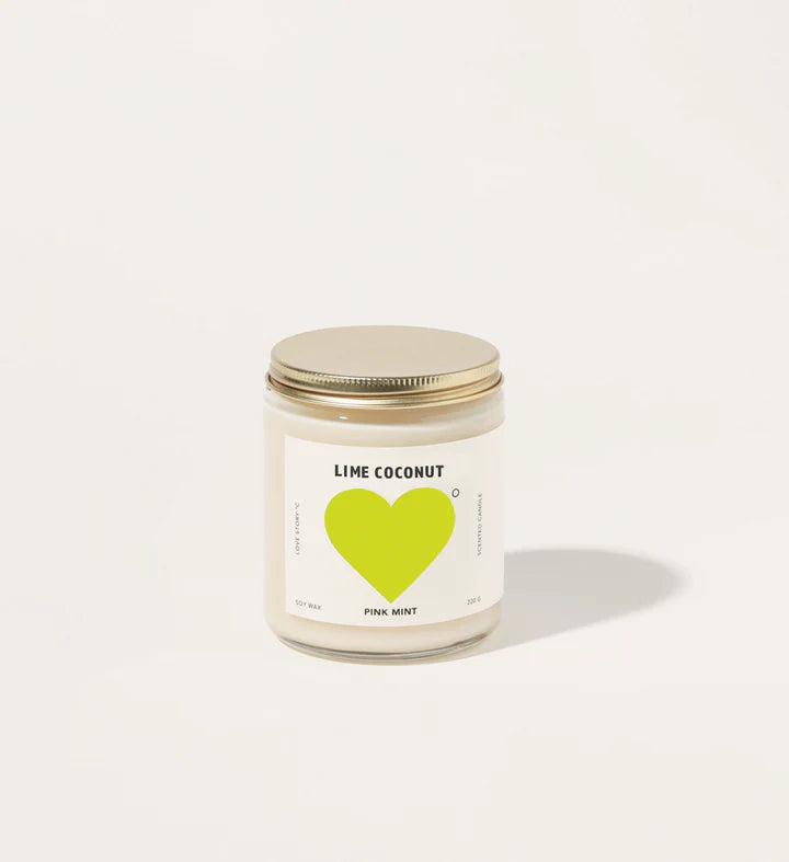Pinkmint Lime Coconut Soy Candle 220g