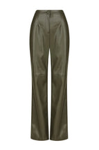 Hansen & Gretel Madden Wide Leg Leather Pant Moss