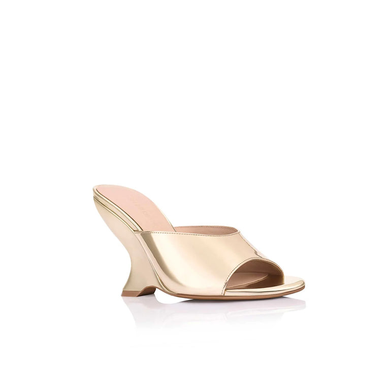 Lana Wilkinson Martha Wedge Gold Metallic Leather