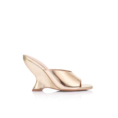 Lana Wilkinson Martha Wedge Gold Metallic Leather