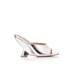 Lana Wilkinson Martha Wedge Silver Metallic Leather