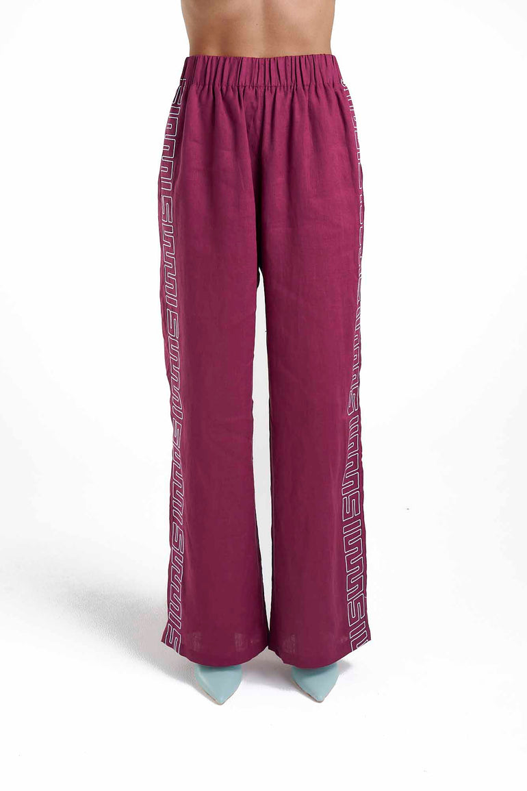 Summi Summi Sig Linen Pant Plum