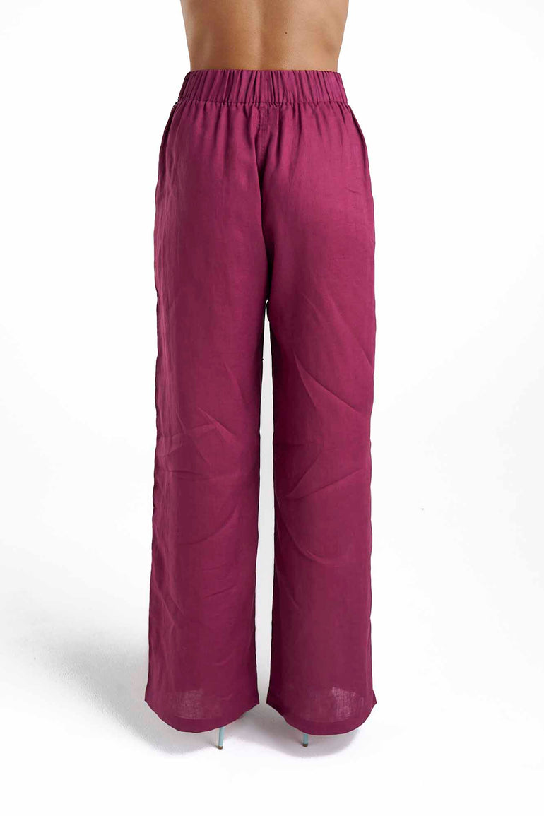 Summi Summi Sig Linen Pant Plum