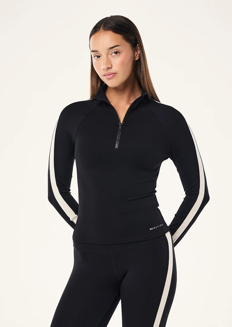 PE Nation Nightfall Quarter Zip L/S Black