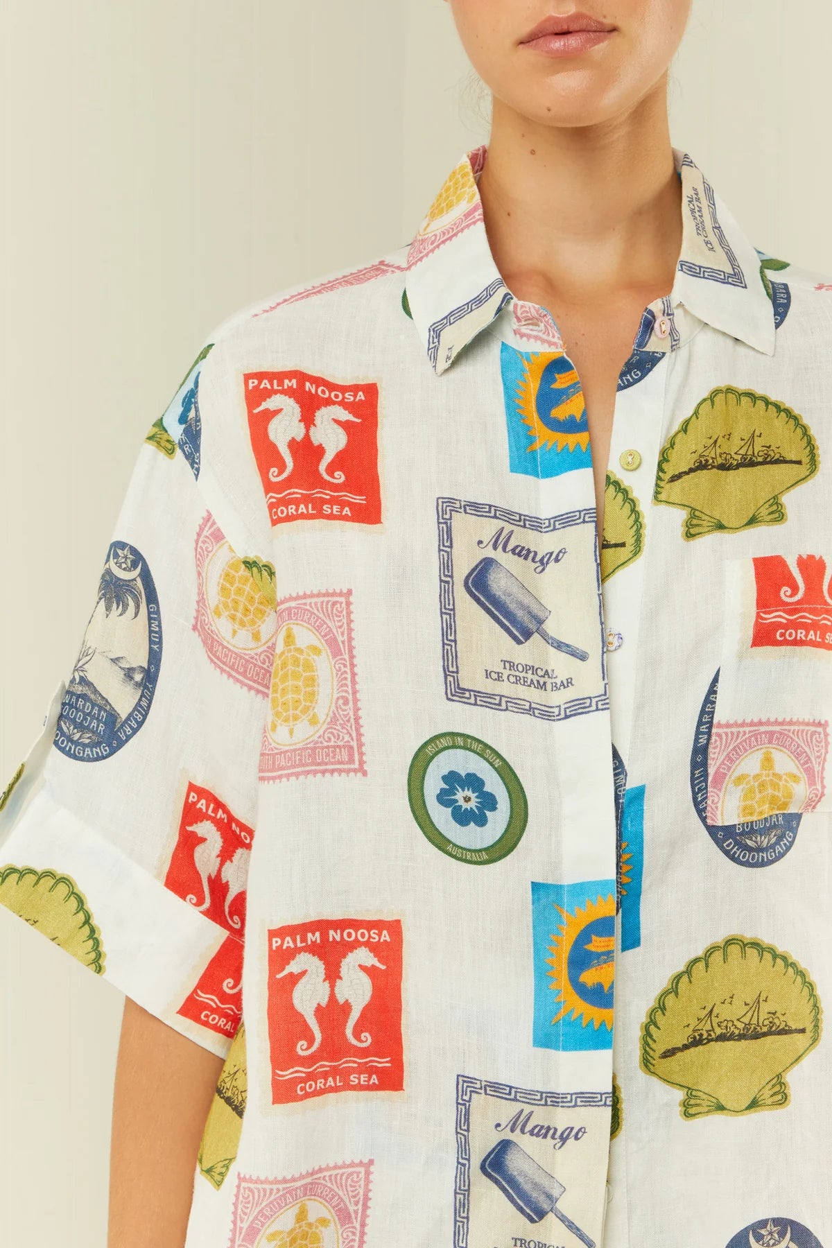 Palm Noosa Mirage Shirt Holiday Stamp