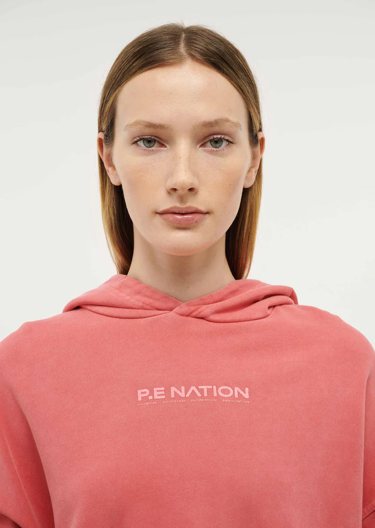 PE Nation Transition Hoodie Washed Poppy Red