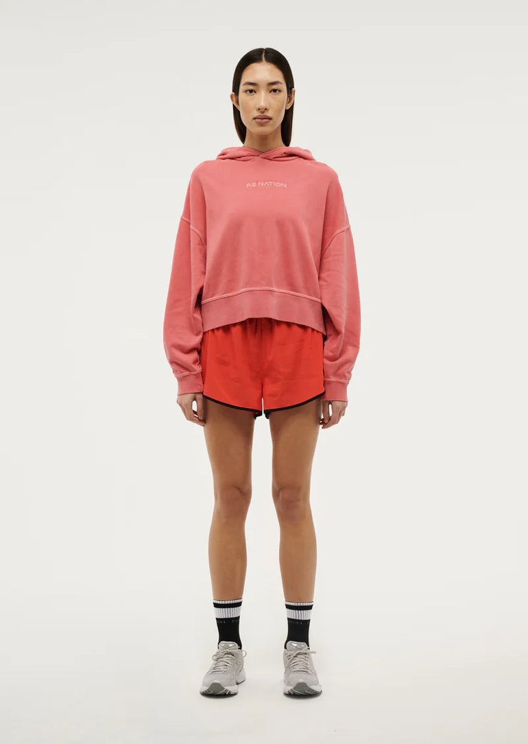 PE Nation Transition Hoodie Washed Poppy Red