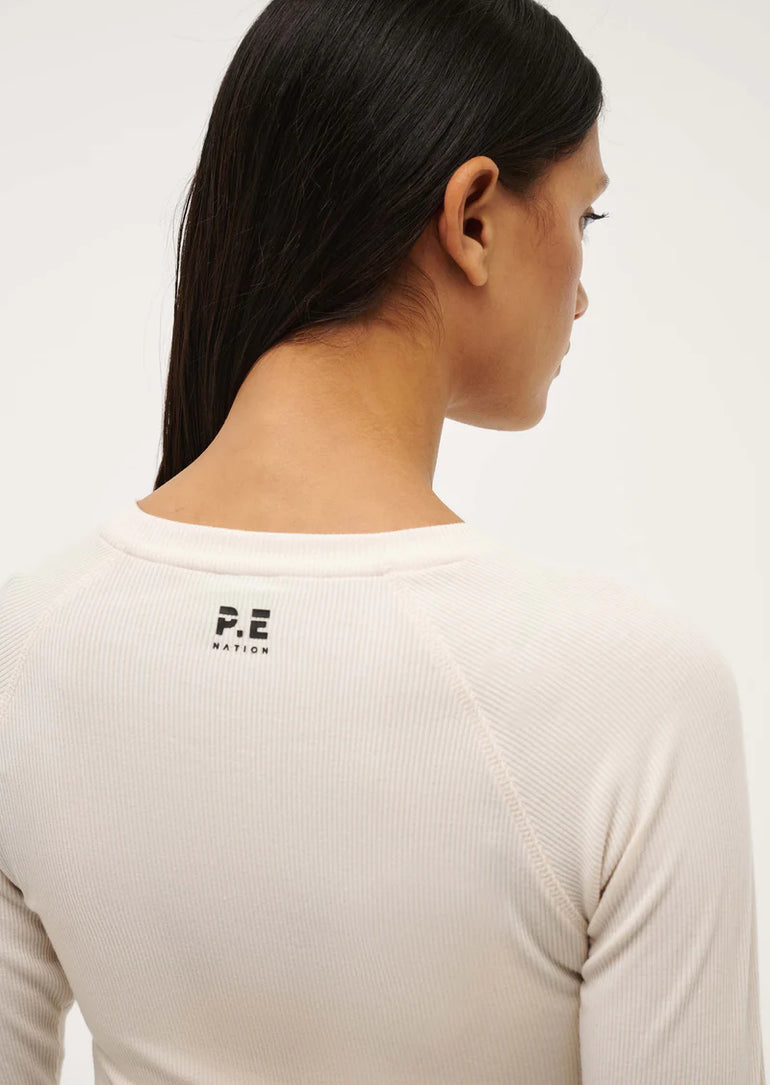 PE Nation Free Play 3.0 Long Sleeve Tee Whisper White