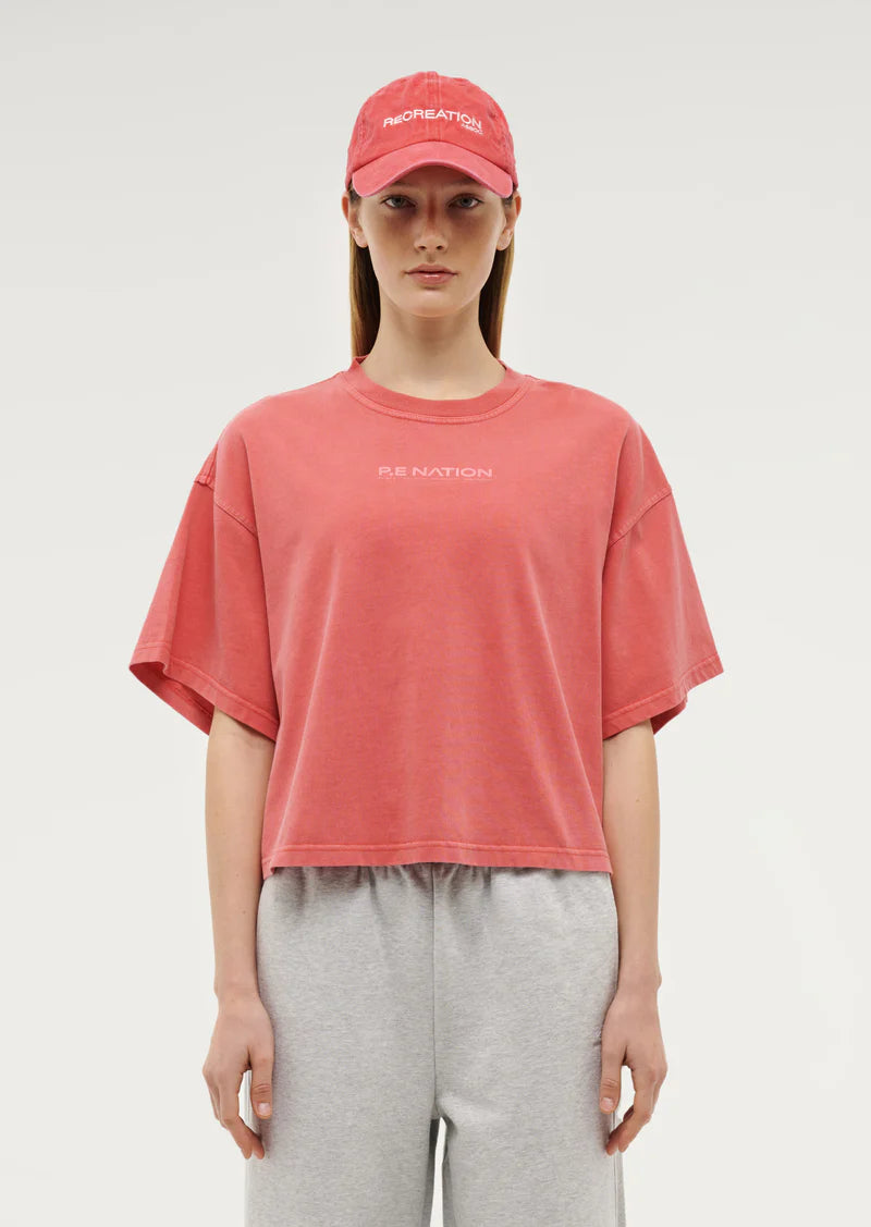 PE Nation Nomad Boxy Tee Poppy Red