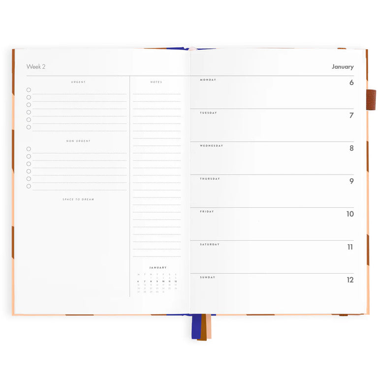 Fox & Fallow 2025 Horizontal Planner Rust Swirl