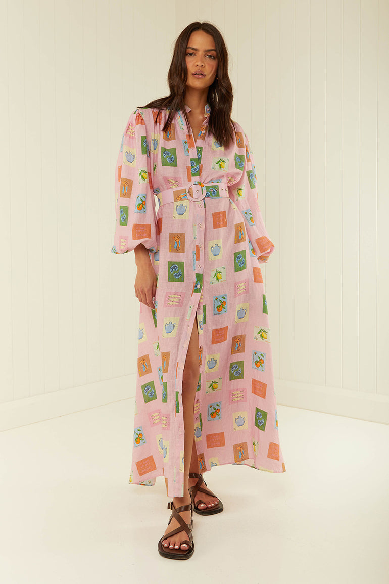 Palm Noosa Noddy Dress Pink Emblem