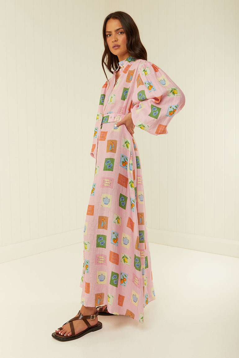 Palm Noosa Noddy Dress Pink Emblem