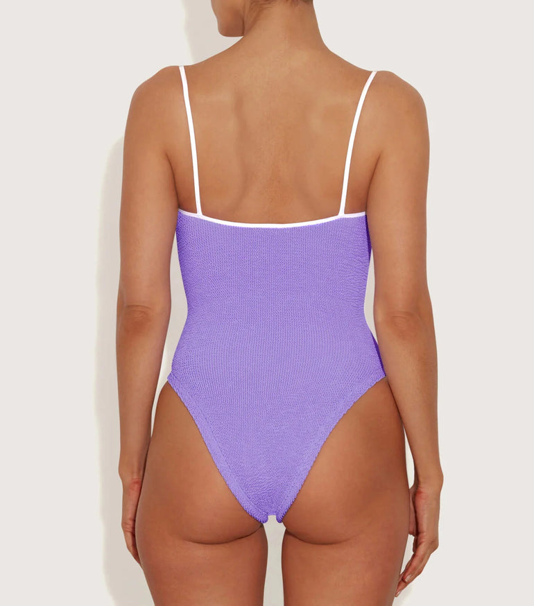 Hunza G Pamela Swim Lilac White