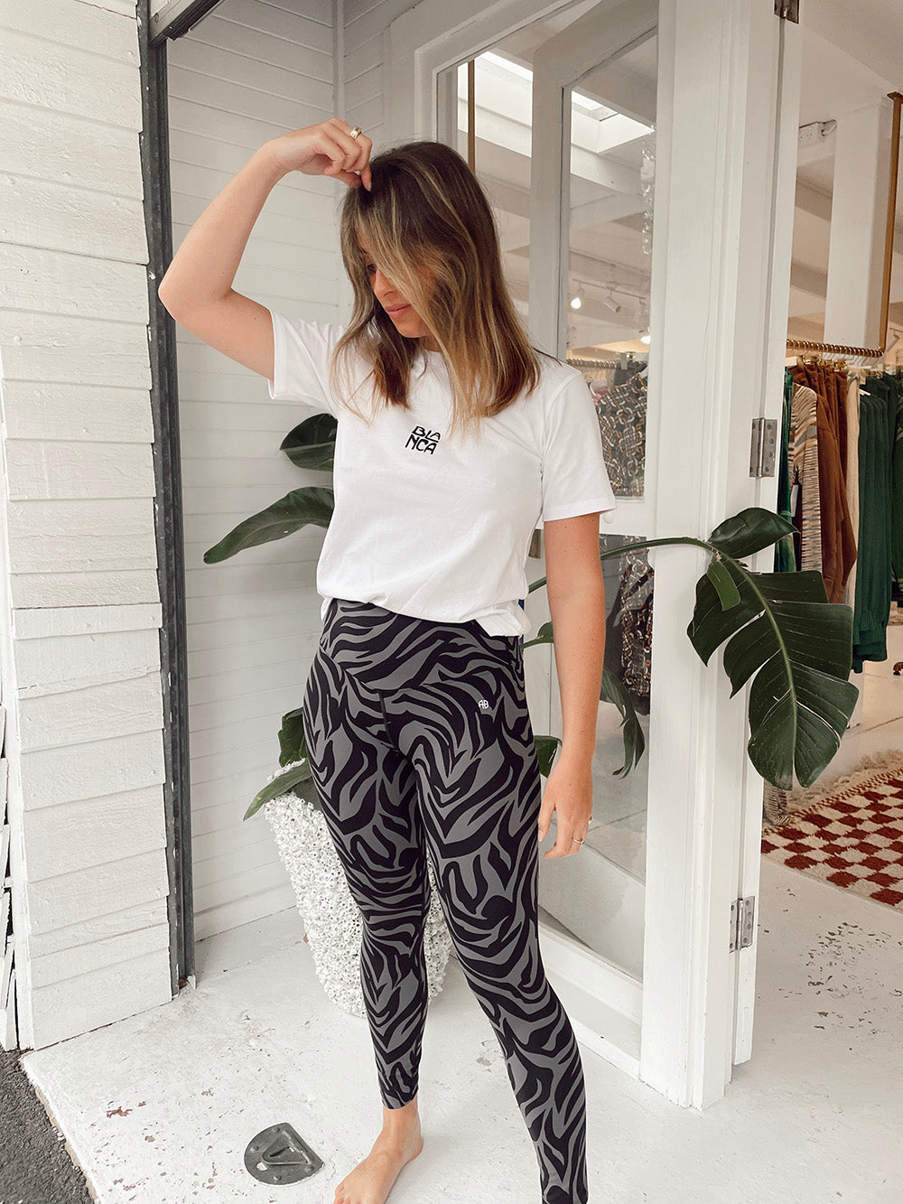 Zebra sale print leggings