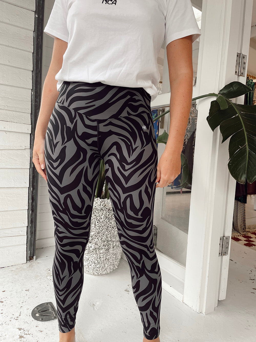 Anine Bing Blake Legging Zebra Print La Boh me Lifestyle