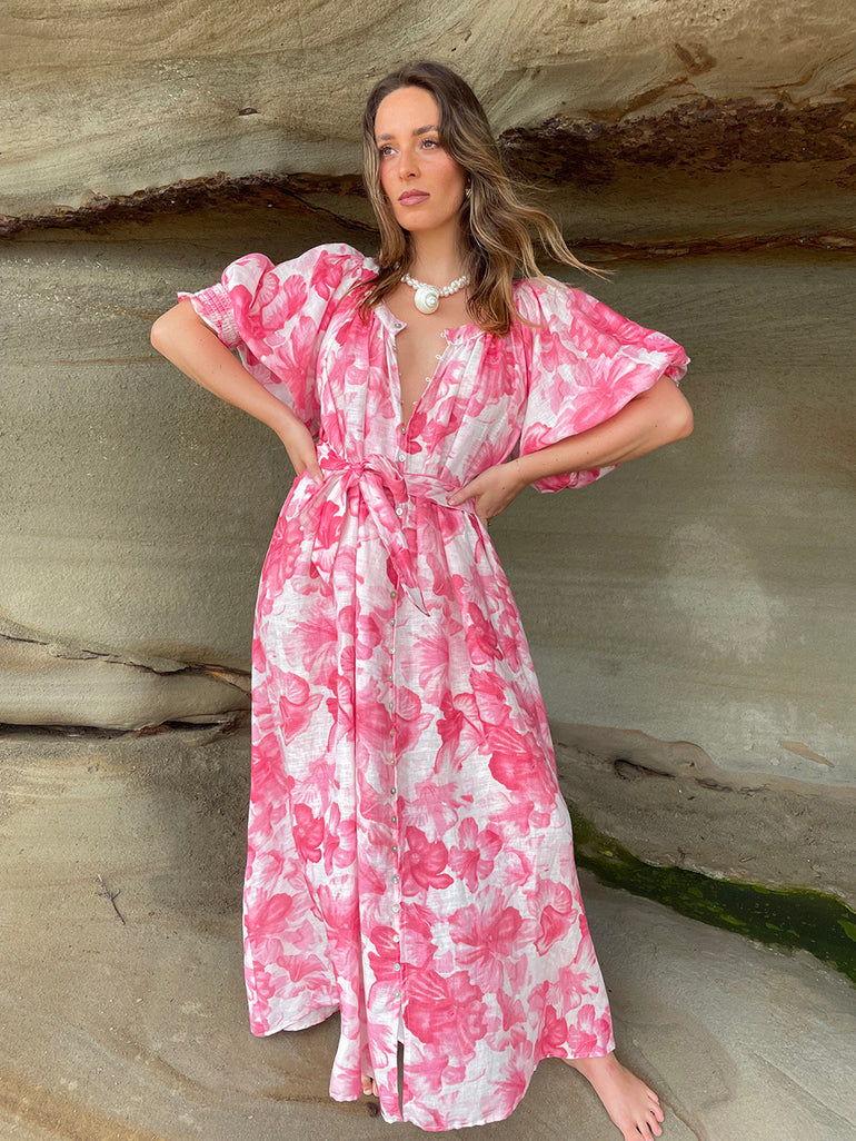 La Bohème Girls Camila Maxi Dress S/S Aloha Floral – La Bohème Lifestyle