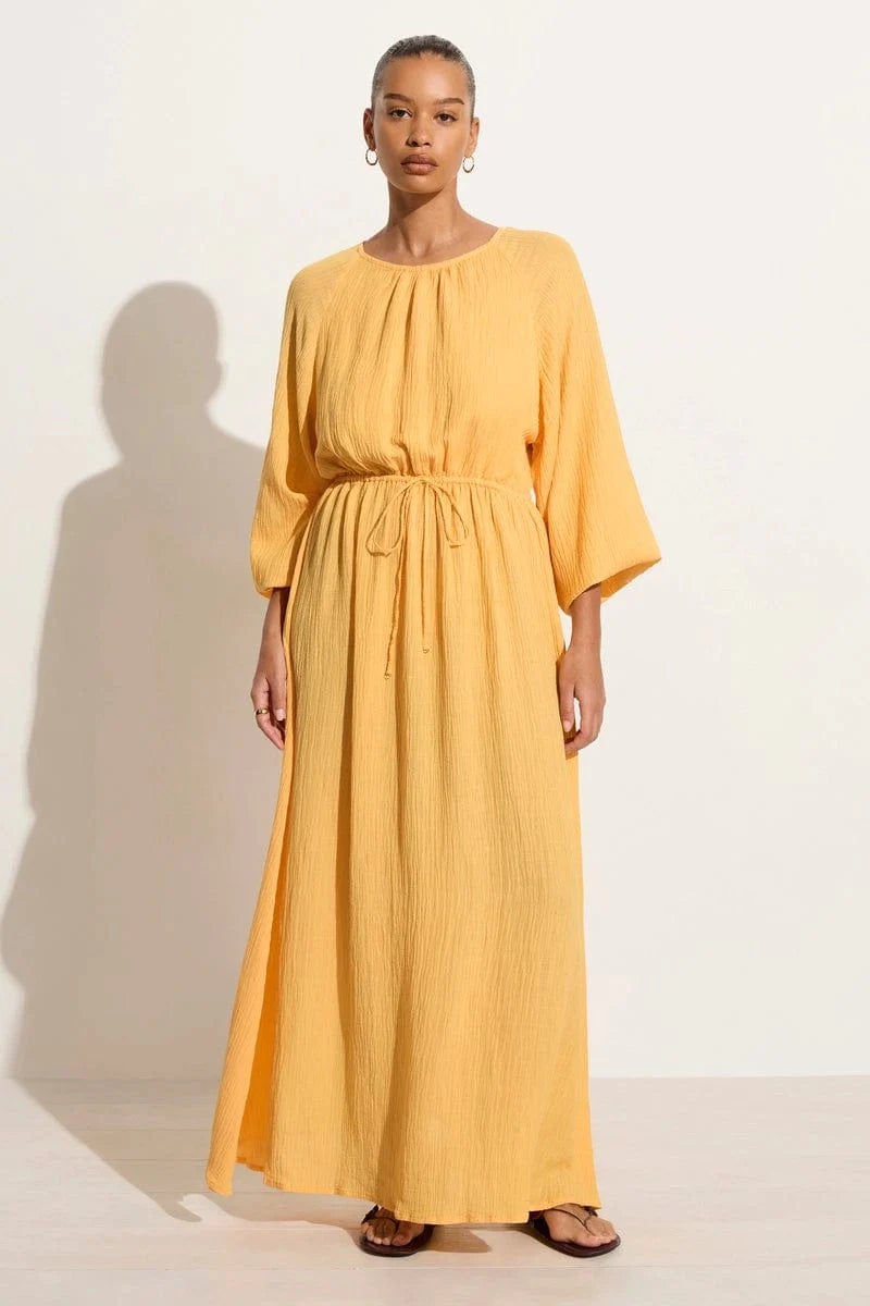 Faithfull The Brand Rosalie Maxi Dress Saffron