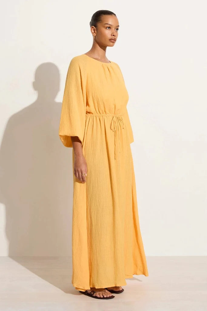 Faithfull The Brand Rosalie Maxi Dress Saffron