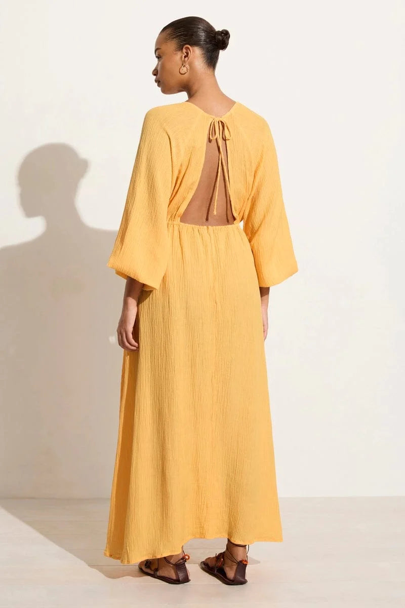 Faithfull The Brand Rosalie Maxi Dress Saffron
