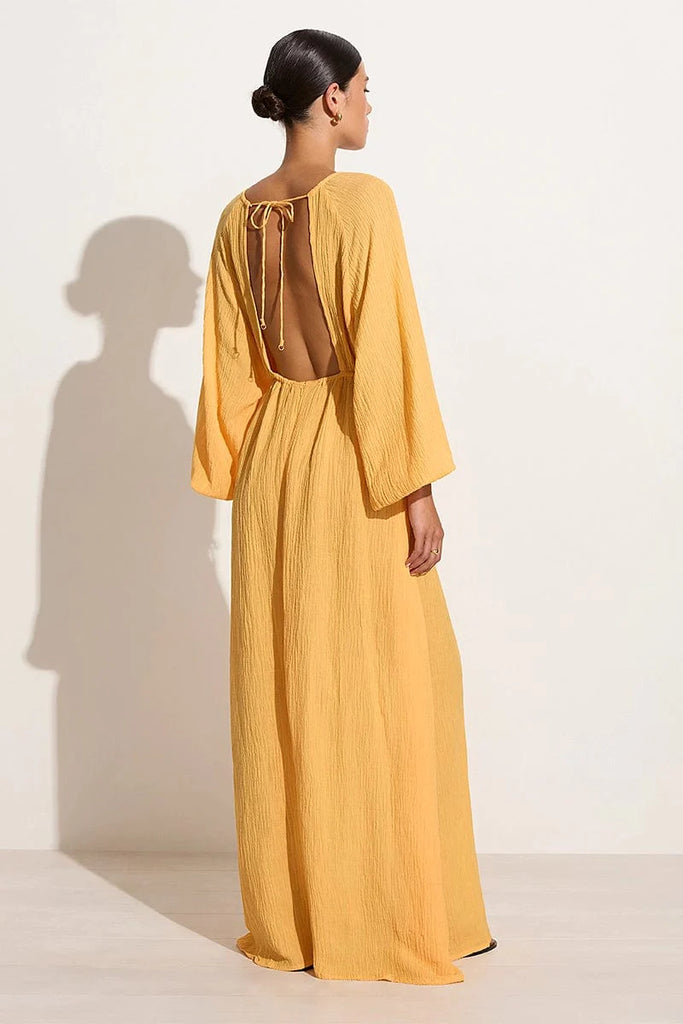 Faithfull The Brand Rosalie Maxi Dress Saffron