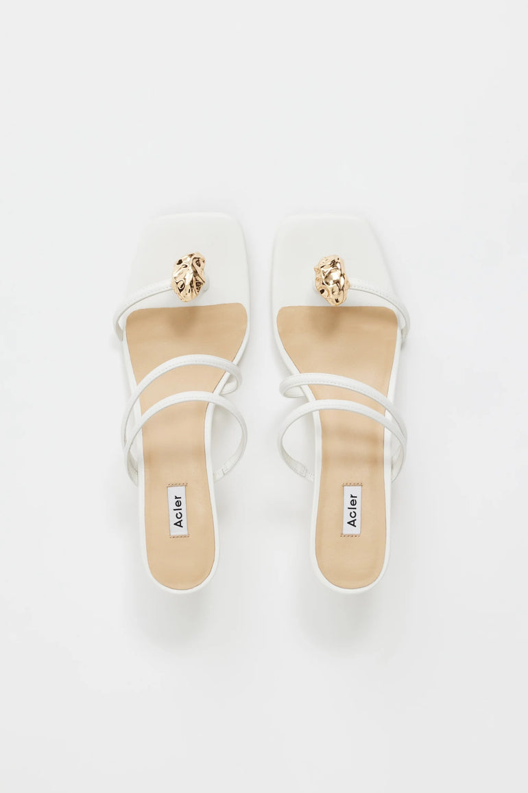 Acler Gateside Low Heel Ivory