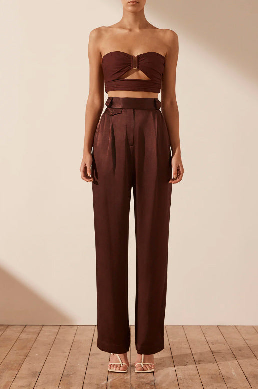 Shona Joy Lana Tailored Pant Cocoa