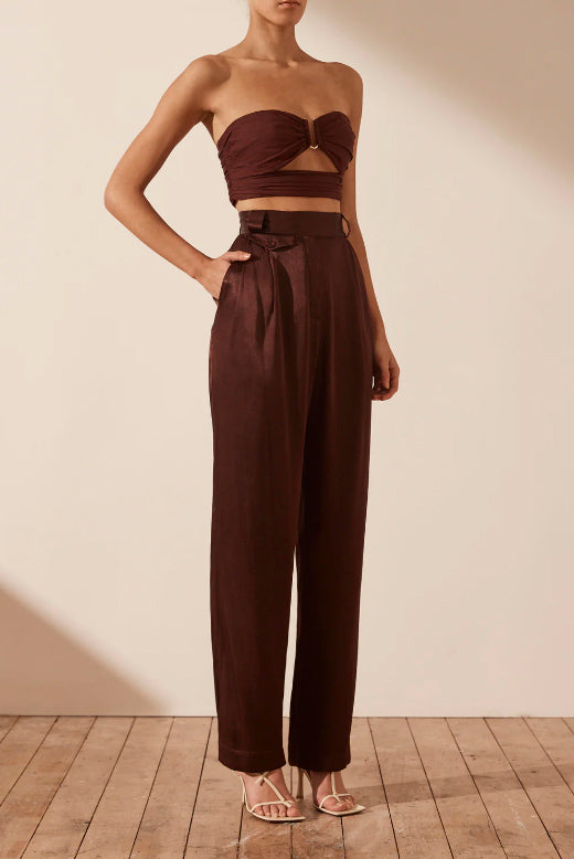 Shona Joy Lana Tailored Pant Cocoa