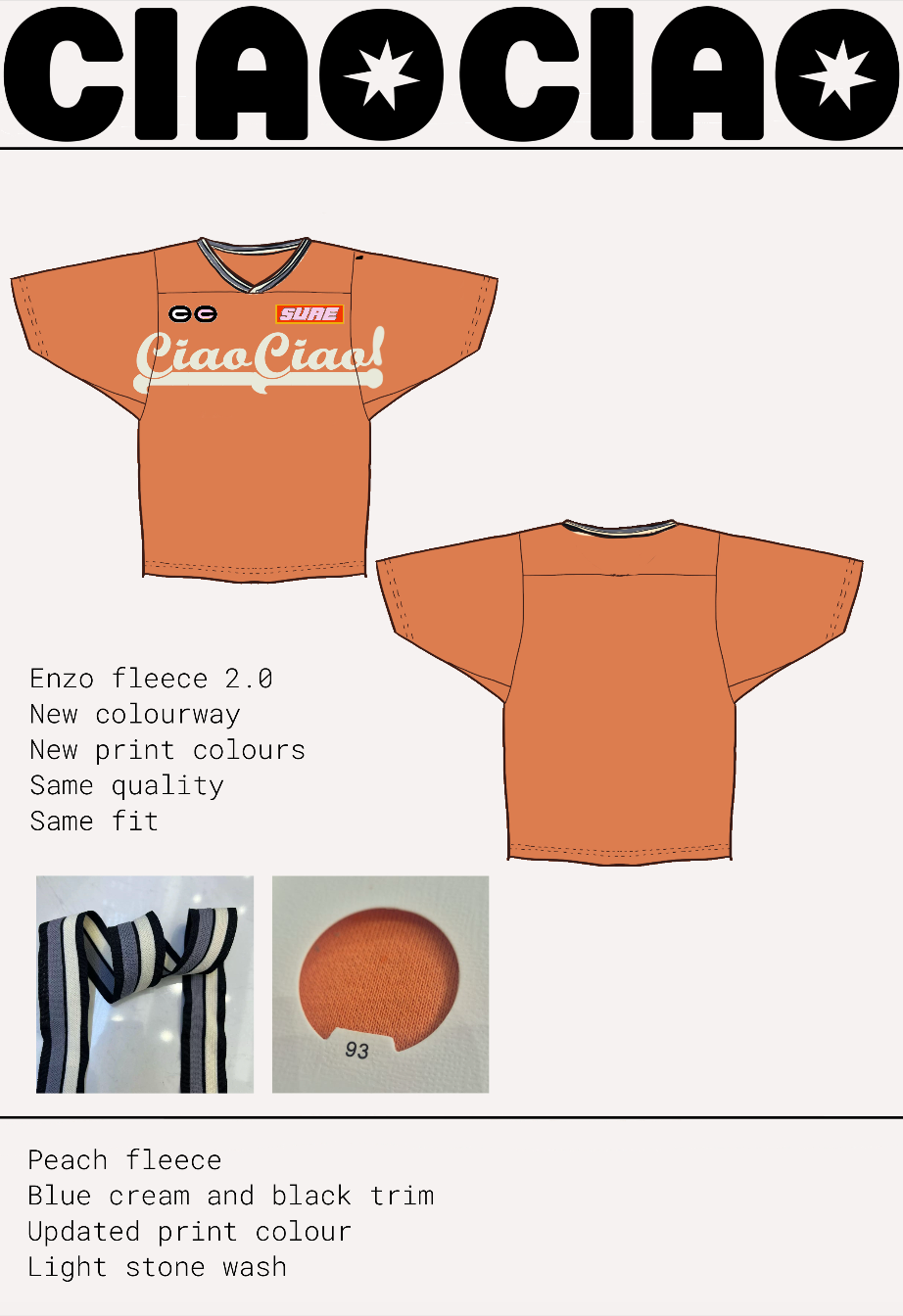 Ciao Ciao Vacation Enzo Ciao Ciao Sport Jersey Orange
