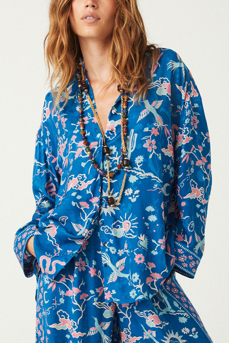 Spell Desert Bandita Shirt Cobalt