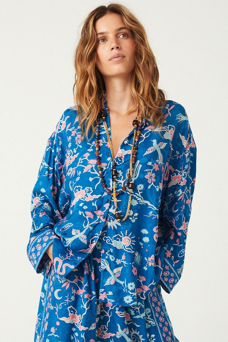 Spell Desert Bandita Shirt Cobalt