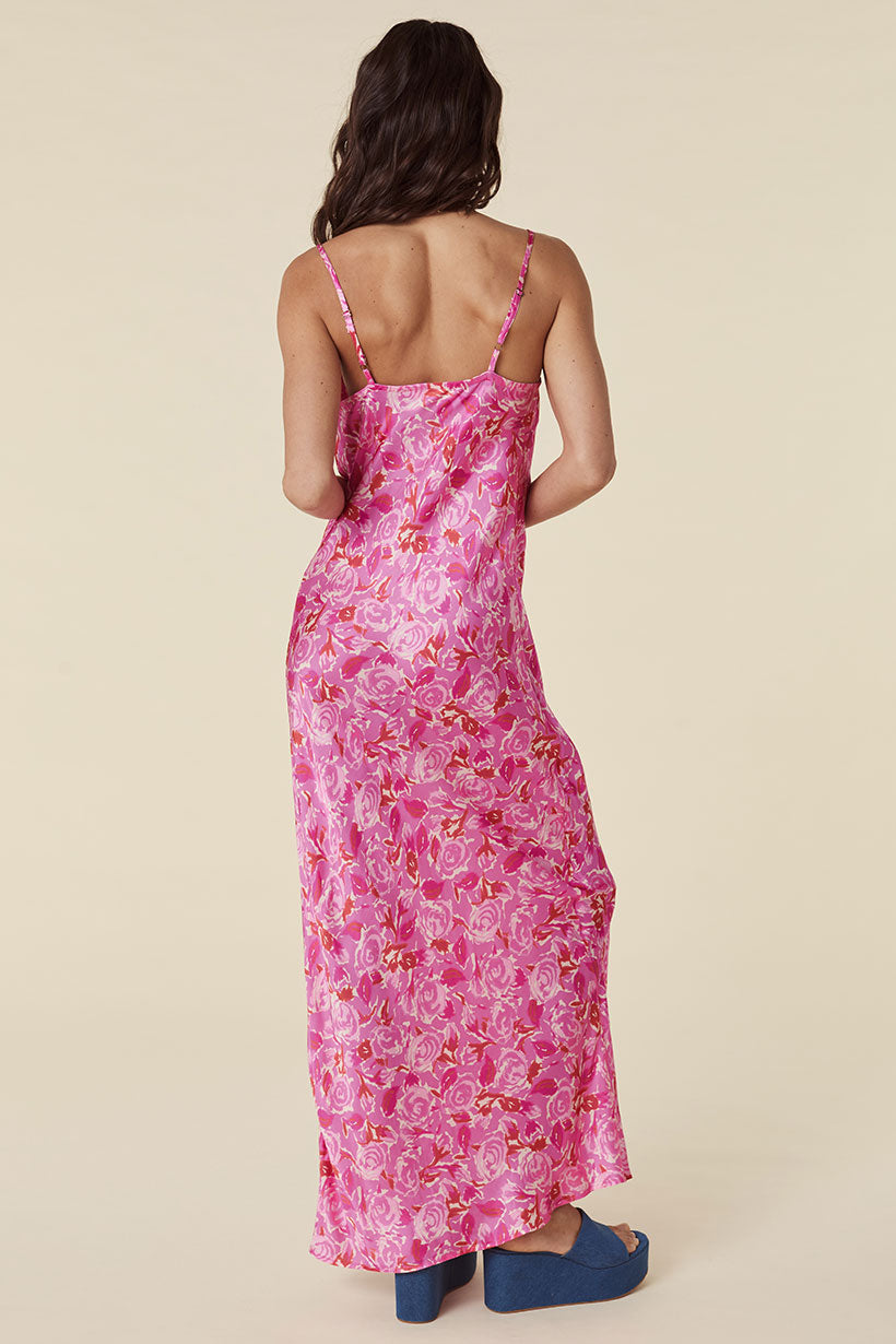 Spell Islamorada Bias Strappy Maxi Dress Canyon Rose