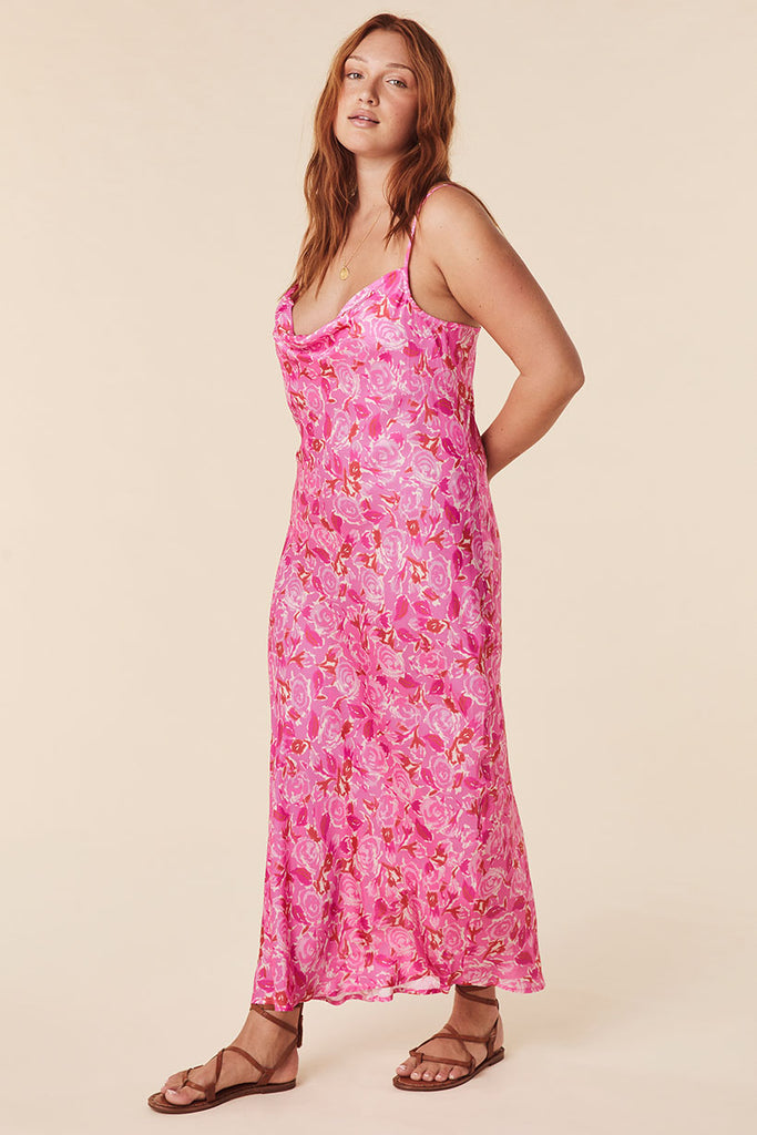 Spell Islamorada Bias Strappy Maxi Dress Canyon Rose