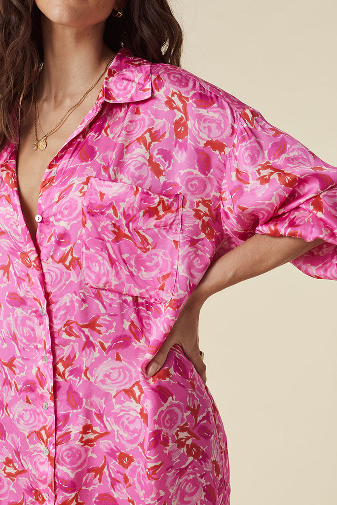 Spell Islamorada Shirt Dress Canyon Rose
