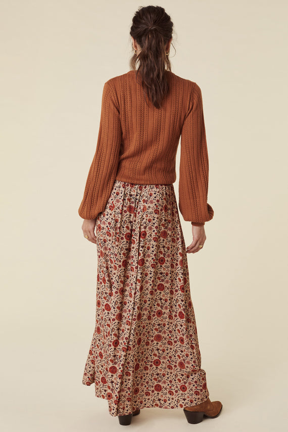 Spell Lady Untamed Maxi Skirt Tea Leaf