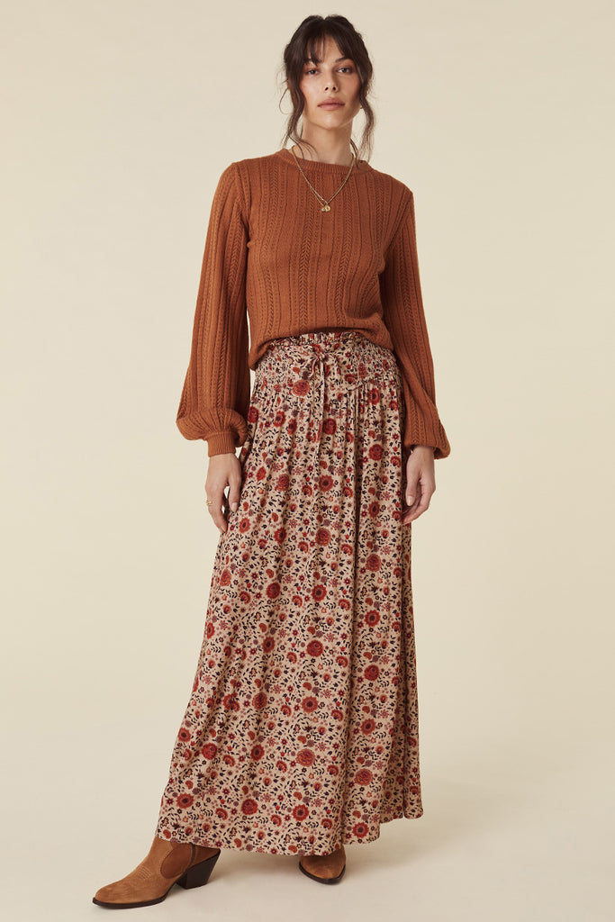 Spell Lady Untamed Maxi Skirt Tea Leaf