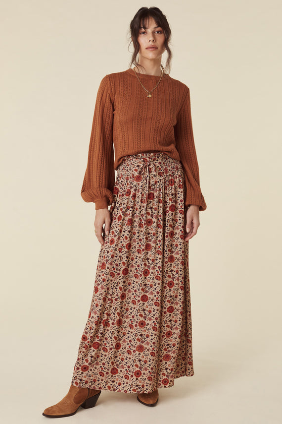 Spell Lady Untamed Maxi Skirt Tea Leaf