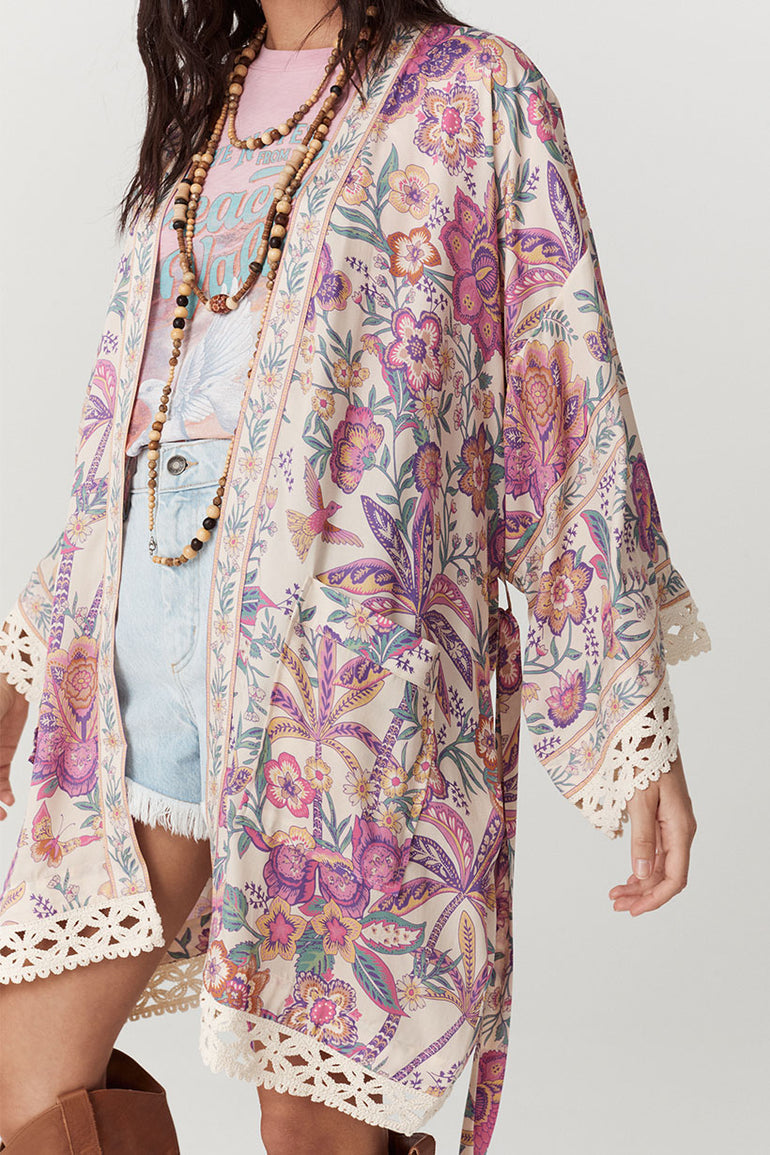 Spell Mojave Lily Short Robe Opal