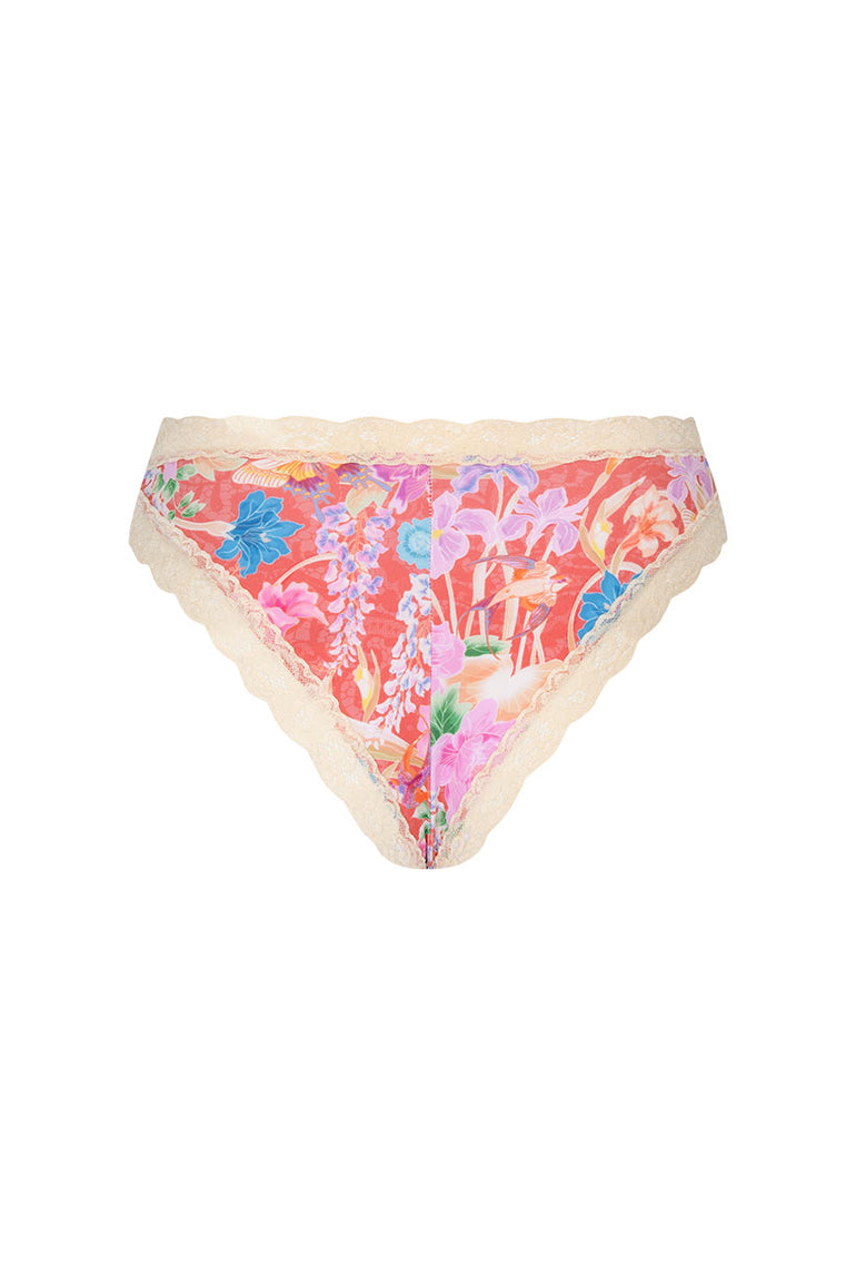 Spell Painter's Garden Lace Brief Crimson