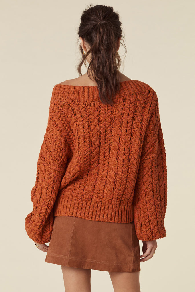 Spell Rolling Hills Knit Jumper Copper
