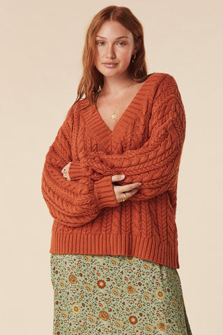 Spell Rolling Hills Knit Jumper Copper
