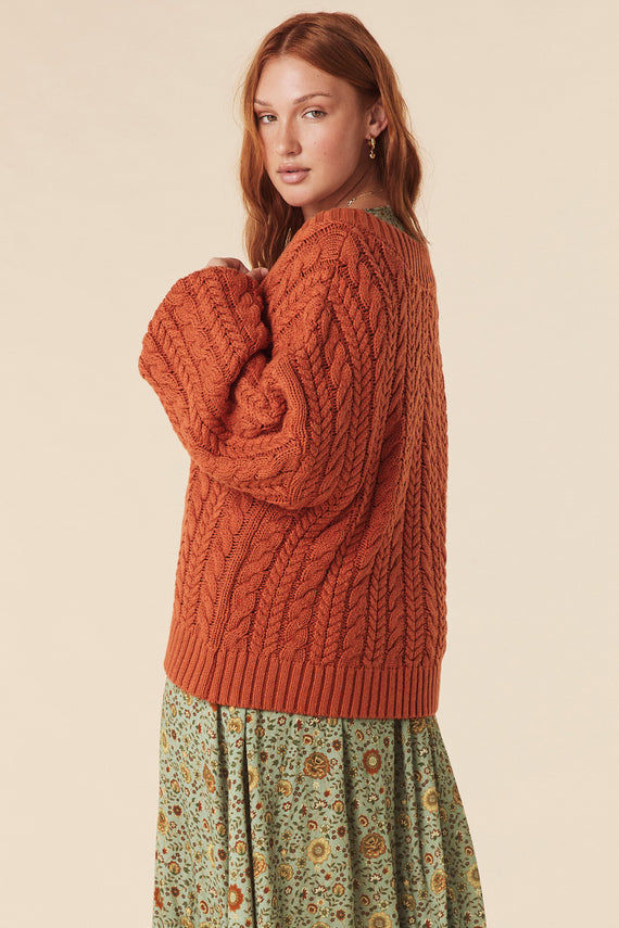Spell Rolling Hills Knit Jumper Copper
