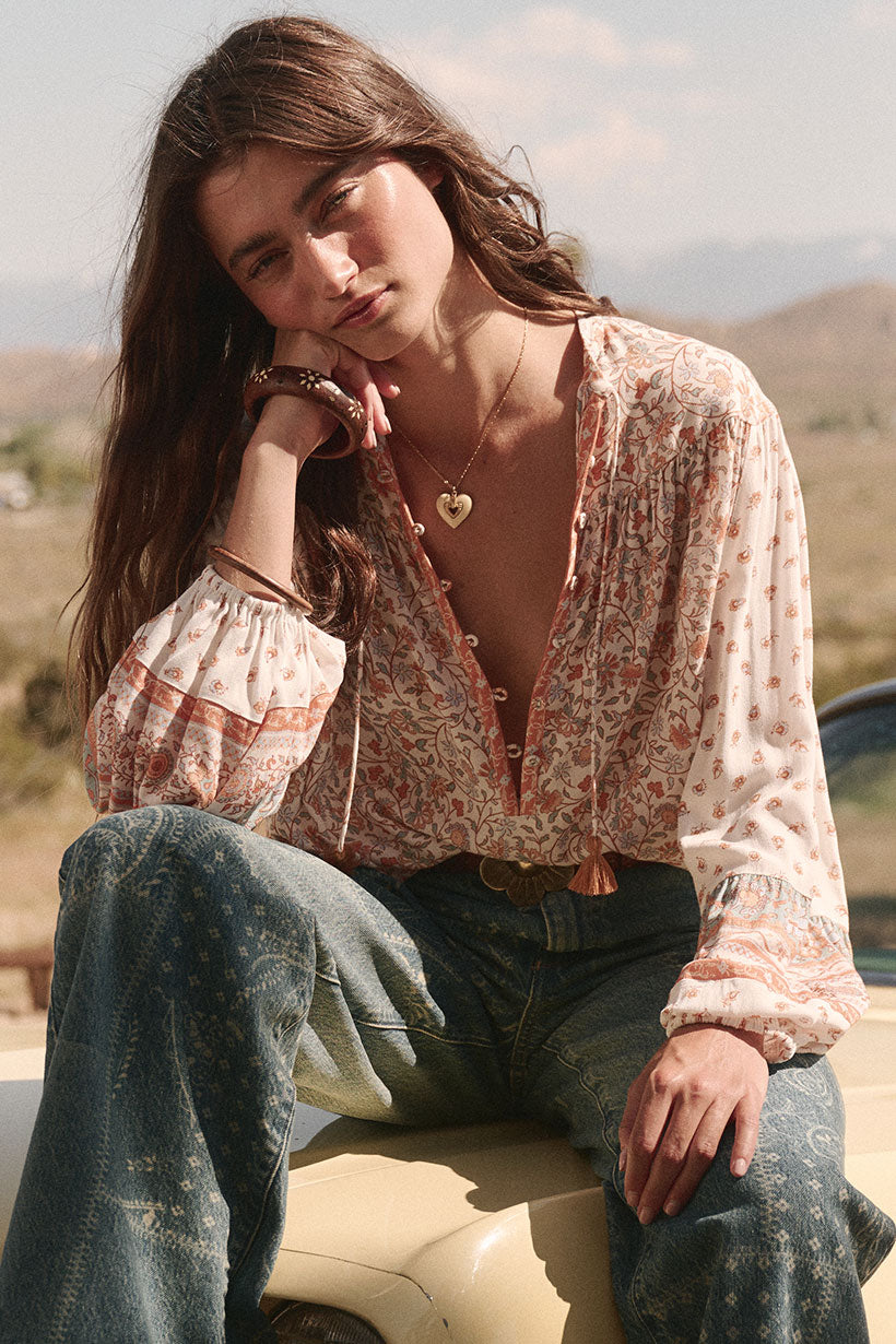 Spell Sunshine Bandit Blouse Desert Sage