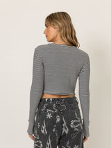 Summi Summi Button Up LS Top French Stripe