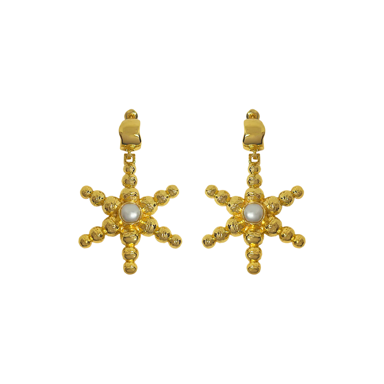 Mountain & Moon Thea Earrings Gold Pearl
